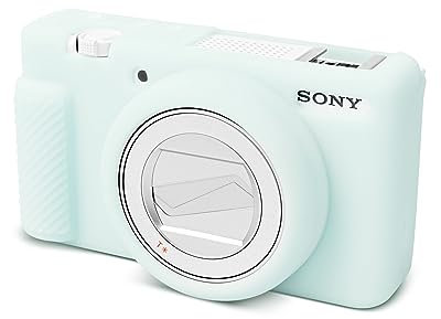 Rieibi ZV-1F Case, Soft Silicone Protective Case for Sony ZV1F/ZV-1M2/ZV-1 Mark II Vlog Camera, Lightweight - Light Green