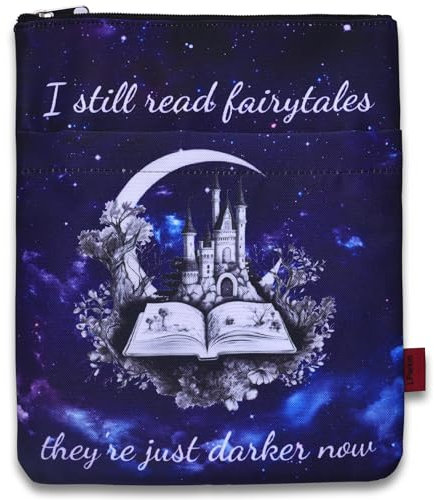 LParkin Custodia per libro con cerniera, custodia protettiva per libri in tessuto lavabile per amanti del romanticismo, 27,9 x 21,9 cm, idea regalo