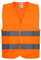 PROOF COMFORT & SAFETY Warnweste Auto Reflektorweste Leuchtweste Fahrrad Fahrradweste Reflektierend Sicherheitsweste Reflektierende Weste Unfallweste Pannenhilfe 1 Stück Leuchtend Orange XXL