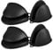 AUAUY 2 Pairs Mini Silicone Oven Mitts, Heat Resistant Pot holders Mitts, Cute Oven Pinch Grip Gloves, Small Potholders for Kitchen, Air Fryer Mitts Pair for Cooking, Baking and Grilling (Black)