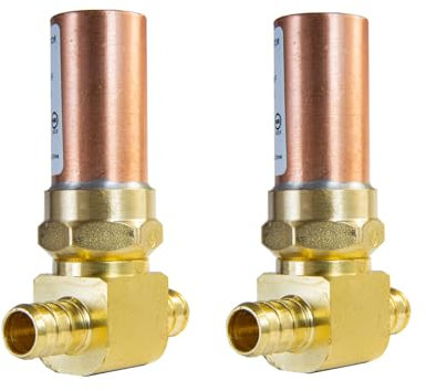 2-Pack EFIELD MH-220 1/2-inch Pex Crimp Connection Tee Water Copper Hammer Arrestor