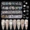 3D Nail Charms, 2 Boxes Multi-Shape Aurora Bow Butterfly Bear Flower Nail Art Charms Nail Pearls Rhinestones Gems Nail Art Chains for Nail Art Decoration DIY Crafts (C)