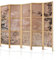 murando - Paravent Innen Raumteiler Holz Abstrakt 225x172 cm 5-teilig Japanische Trennwand Raumtrenner Room Divider Mobiler Sichtschutz Spanische Wand Raum Abtrennung Botanik Natur c-C-10081-bh-a