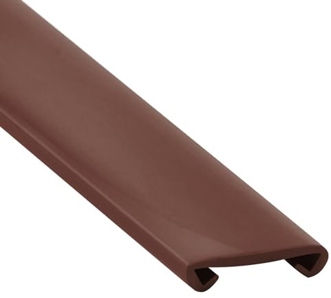 Corrimano in PVC, corrimano per scale, ringhiera in plastica, profilo per ringhiere delle scale, protezione per corrimano, 40 x 8 mm (marrone – 5 m)