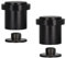 EVI Herrajes | Pack 2 Topes de Puerta Negros | Ø24x30mm | Acero Inoxidable | Goma Negra | Incluye Tornillo + Taco de Sujeción | Mod. I-18124X30-NG