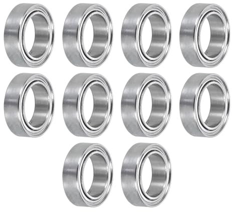 QUARKZMAN 10 Stück MR128ZZ Miniatur-Rillenkugellager 8x12x3,5mm Doppelt abgeschirmte Lager für Elektromotor, Haushaltsgeräte, Gartengeräte, P5 (ABEC 5)