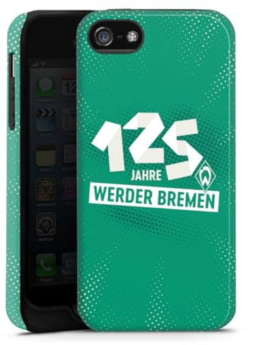DeinDesign Panzer Handyhülle kompatibel mit Apple iPhone 5s robuste Outdoor Hülle Schutzhülle glänzend 125 Jahre Werder Bremen Offizielles Lizenzprodukt Bundesliga