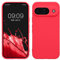 kwmobile Handyhülle kompatibel mit Google Pixel 9 Hülle - Handy Case aus weichem Silikon in Neon Pink