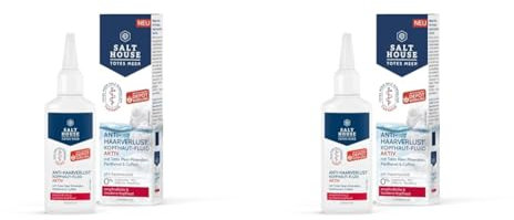 Salthouse Totes Meer Therapie Anti-Haarverlust Kopfhaut-Fluid Aktiv, Leave-on Pflege ohne Ausspülen, mit Coffein & Urea, auch bei erblich bedingtem Haarverlust, 75ml (Packung mit 2)