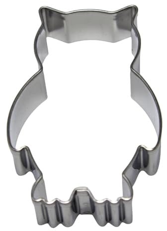 BekkiB - Ausstecher Eule - ca. 6 x 4,2 cm - Spülmaschinengeeignete Eulen-Ausstechform aus Edelstahl - Zum Backen von Plätzchen - 7801