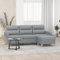CCCINER 3-Sitzer-Sofa mit Hocker Hellgrau 180 cm Stoff,Dreisitzer Sofa mit Hocker: Modernes Design für Wohnzimmer und Entspannung Sofas & Couches