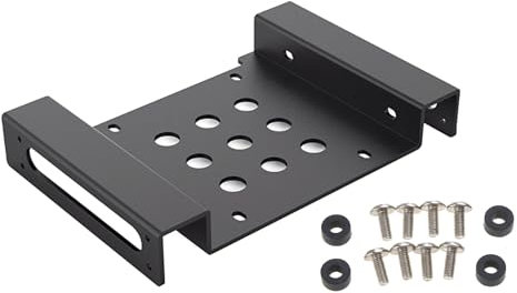 5.25 to 2.5 or 3.5 Internal Hard Disk Drive Mount Screw Rubber Washer Metal Bracket for Shock Absorbing