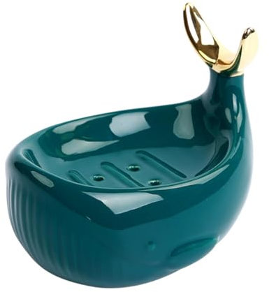 Cabilock Schale Für Seife Aus Keramik Mit Abflussfunktion Für Badezimmer Wc Zuhause Stilvolle Seifenablage Für Seife Schmal Und Leicht