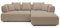 DomoHome Avangarde Ecksofa Moderne Eckcouch mit Verstellbarer Sitztiefe Wasserabweisendem Aragon-Stoffbezug und Hochwertiger Polsterung Rechts-Layout 182x285x86cm Beige
