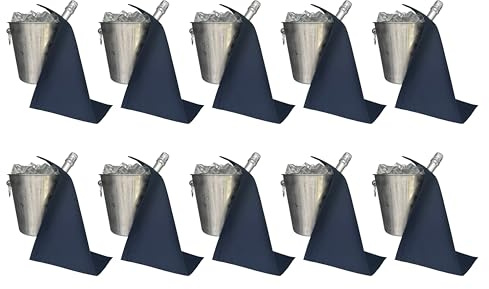 Catering BottleCloths, 42 cm, Polycoton, Anneau Cousu en Coin (Marine, Lot de 10)