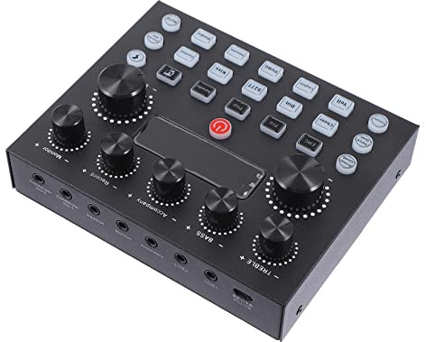 Externe Soundkarte mit 800 Ma, Eisengehäuse und Farblicht Effekten | Computer und Mobiltelefon, Professionelle Hall und Tonanpassung, Großes Drehregler Design