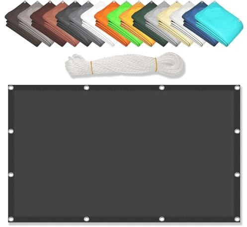 Schattentuch mit Ösen 1.7 x 2.5 m Wetterschutz Sonnenschutz Sonnenschirme Markisen Leicht Und Haltbarkeit für Garten Terrasse Balkon Schwimmbad, Dunkelgrau