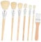 7 PCS Painting Brush, Oil Paint Brushes Set, Wooden Handle Goat Hair Blending Brushes Assorted Size Artist Paint Brush for Acrylic Watercolor Oil Painting Face Body Art