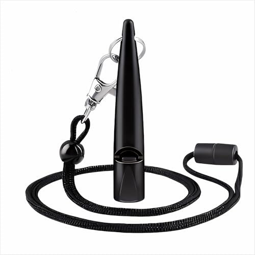 wilcractk Hundepfeife für Rückruf - Professionelle Trainingspfeife mit genormter Frequenz Schwarz 1 Stück für effektives Hundetraining und Erziehung