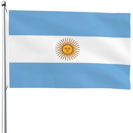 Bandera argentina de doble cara de 4 x 6 pies, pancarta resistente para exteriores y jardín, perfecta para dormitorio y jardín