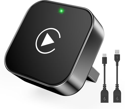 Wireless CarPlay Adapter for iPhone, 2025 Upgrade Wired CarPlay to Wireless, Mini USB Design for Cars with Built-in Wired Apple CarPlay, Plug and Play, Fast Stable Connection Car Play for iPhone