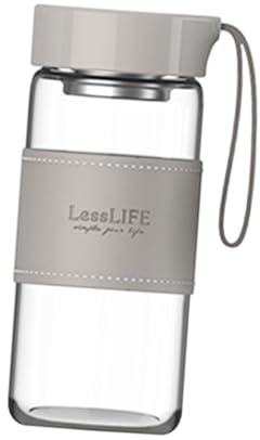 APLVFFZH Water Bottles Portable Tea Bottle 16oz with Tea Infuser with Holster for Office Backpacking Outgoing Hiking Tea Lovers, Gray