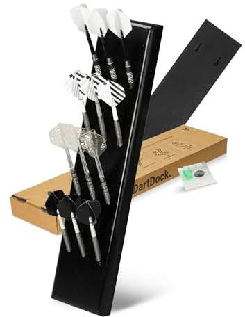 Dartpfeilhalterung DartDock aus Holz für 12 Pfeile - Wandhalterung Darts | Dartständer, Dartboard Zubehör, Spielzimmer, Echtholz, Steeldart, Softdart, Dartraum, stabil, ordentlich