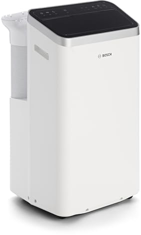 Bosch Cool 5100 Mobiles Klimagerät - 3-in-1 Klimaanlage, Luftentfeuchter, Ventilator - 3,4 kW für Räume bis zu 46 m² - Mit Auto-Modus, Silent-Modus & Sleep-Modus