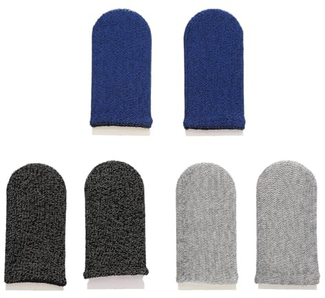 ULTECHNOVO 12 Fundas para Dedos de Fibra Antitranspirantes para Juegos Móviles Diseño Flexible Que Protegen los Dedos del Desgaste, Ideales para Jugar Videojuegos