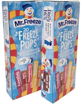 Freeze-at-Home Mixed Flavour Ice Pops, Fruity Frozen Treats with Natural Colours & Flavours, Vegan, Vegetarian & Gluten Free Freezer Pops (Pack of 2 (2 × 20 Freeze Pops))