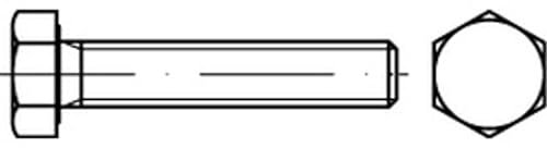 ISO 8676 10.9 Sechskantschrauben mit Gewinde bis Kopf, mit metrischem Feingewinde - Abmessung: M10 x1x20 (200 Stück)