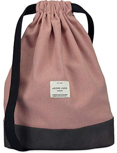 Adore June Daypack Bob Moderner Rucksack Turnbeutel Gymsack für Sport, Reisen und City, Gefütterter Damen & Herren Sportbeutel mit Innentasche und Reißverschluß-Sicherheitstasche