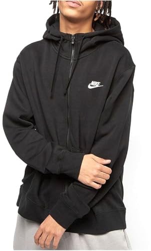 Nike Club Fullzip Ft Giacca da Uomo Black/Black/White XXL
