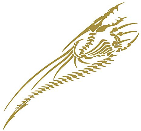 kleb-Drauf | 1 Drache | Gold - matt | Wandtattoo Wandaufkleber Wandsticker Aufkleber Sticker | Wohnzimmer Schlafzimmer Kinderzimmer Küche Bad | Deko Wände Glas Fenster Tür Fliese