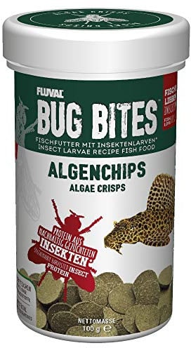 Fluval Bug Bites Fischfutter Algenchips, für am Boden fressende Fische, 250ml