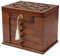 Changsuo Schmuckkästchen aus Holz für Frauen, Organizer-Box aus Massivholz mit Kombischloss für Schmuck, Uhren, Halsketten, Ring, Aufbewahrungsbox (dunkelbraun)