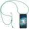 HongMan Handykette Handyhülle für Samsung Galaxy A5 2016/A510 mit Band - Transparent Handy-Kette Handy Hülle mit Kordel zum Umhängen Handyanhänger Halsband Lanyard Case - Grün