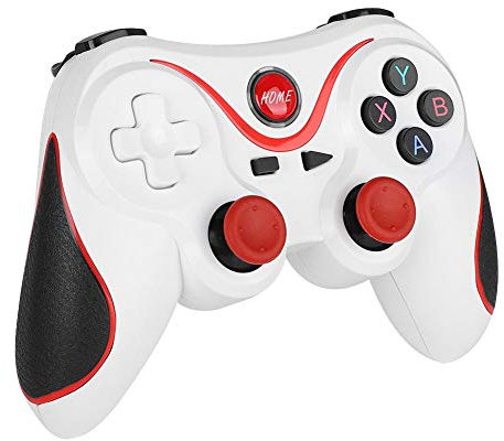 Manette de Jeu sans Fil - Manette de Jeu Mobile Manette de Jeu, Manette de Jeu Bluetooth pour téléphone iOS/Android, Compatible avec PC/Ordinateur Portable (Windows XP/7/8/10) et Blanc