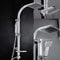Duschsystem Duschset Brausegarnitur mit Duschkopf eckig Handbrause Badewanne Regendusche Edelstahl Duschsäule Höhenverstellbare Duschstange für Badzimmmer