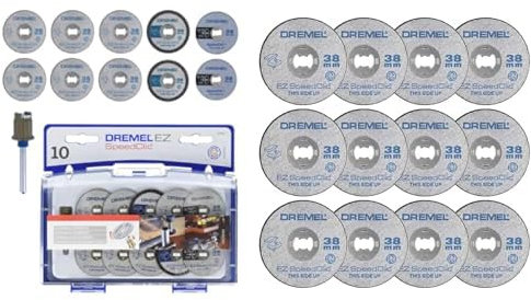 Kit d'Accessoires Dremel SC690 EZ SpeedClic - Coffret de Meules à Tronçonner & SC456B Lot de 12 Disques EZ SpeedClic à Tronçonner/Découper les Métaux 38mm avec Outils Rotatifs Dremel