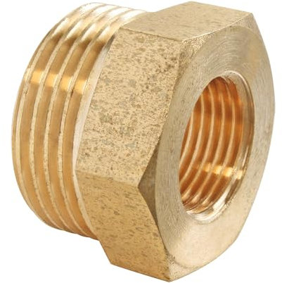 SOMATHERM FOR YOU, Réduction laiton brut Mâle 12/17 - Femelle 8/13, sachet de 2 pièces, raccordement rapide, résistant à la corrosion, compatible avec tous raccords filetés