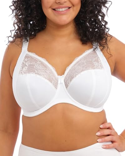 Elomi Morgan Plain Underwired Full Cup Bra (36JJ, White)