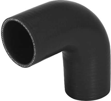 X AUTOHAUX Universal 51mm 2 ID 90 Degree Coupler Silicone Hose Black for Car