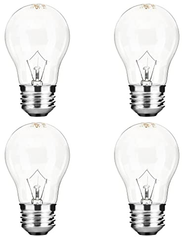 Appliance Oven Light Bulb A15 40W High Temperature 500 Degrees Resistant for Refrigerator Over Stove Microwave Range Hood Lava Lamp Replacement Bulb E26 Medium Base 120V Warm White