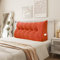 Johnear Keilkissen Lesekissen für Bett und Sofa Lehnenkissen, Rückenkissen Kopfteil Bett Rückenlehne Großes Dreieckiges Lendenkissen （Orange, 160cm）