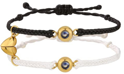 EMIRISTIC Personalisiertes Foto-Armband mit Bild im Inneren – individuelles Bild-Armband – Geschenk für jeden Anlass, Einstellbar, Nylon, Ohne Edelstein