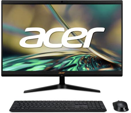 Acer Aspire C24-1700 All in One - Monitor 24 FullHD (Intel Core i5-1235U, 16GB RAM, 512GB SSD, Intel UHD Graphics, Windows 11 Home) Negro - USB Ratón - Teclado QWERTY Español