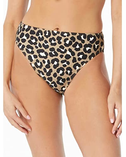 Michael Kors Graphic Cheetah High Waist Bikini schwarz