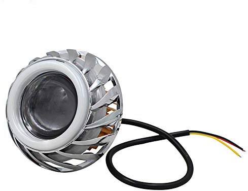 Riloer 30w LED Angel faros frente a los ojos motocicleta universal motocicleta todoterreno scooter, DRL conduciendo focos antiniebla