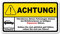 Finest Folia Fun Sticker Achtung Vibration 10x5,5cm Aufkleber für Fahrzeuge Kfz Zubehör lustiger Bike Trekker Spruch Warnung waschstraßenfest selbstklebend R193 (05 Auto)